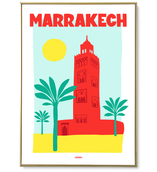 Affiche ville Marrakech