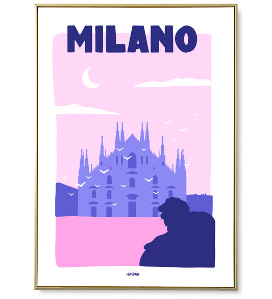 Affiche ville Milano