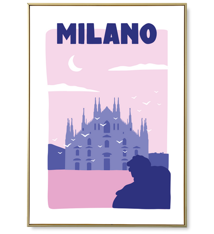 Affiche ville Milano
