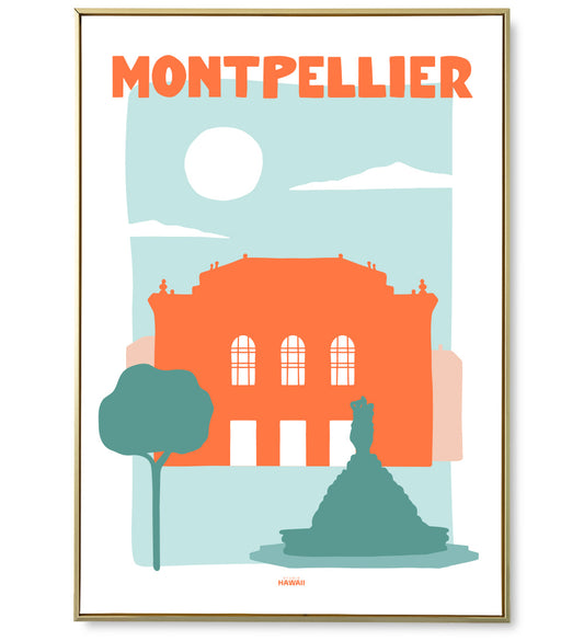 Affiche ville Montpellier