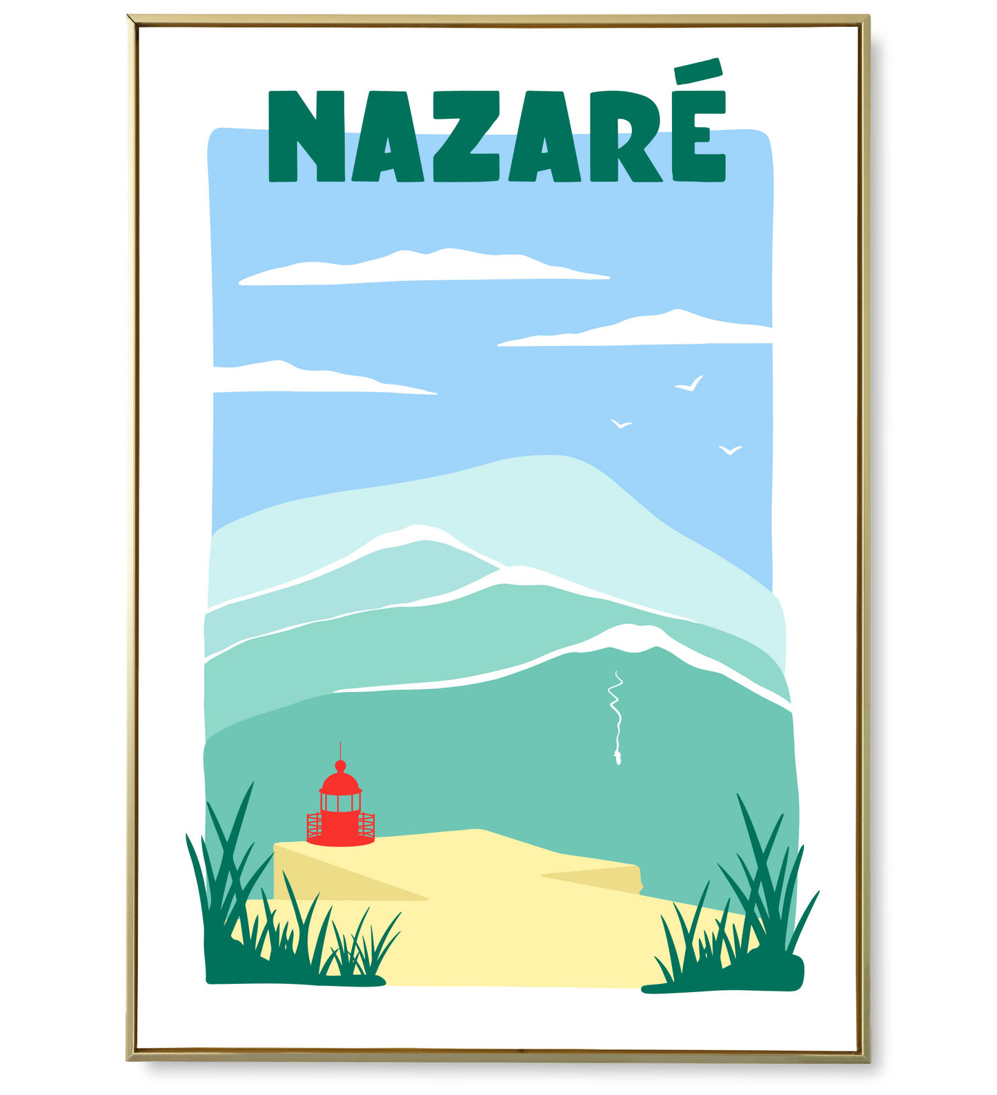 Affiche ville Nazaré