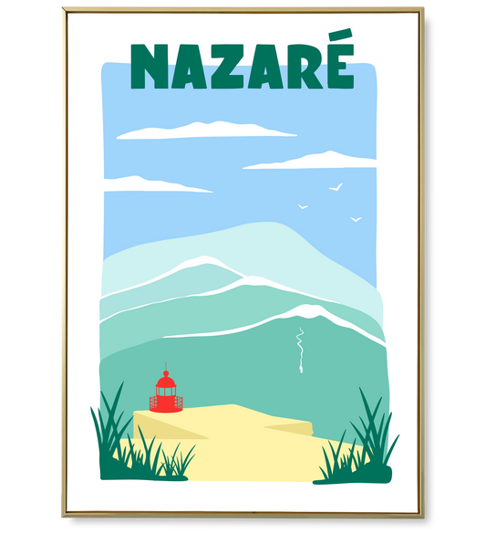 Affiche ville Nazaré