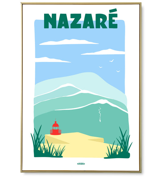 Affiche ville Nazaré