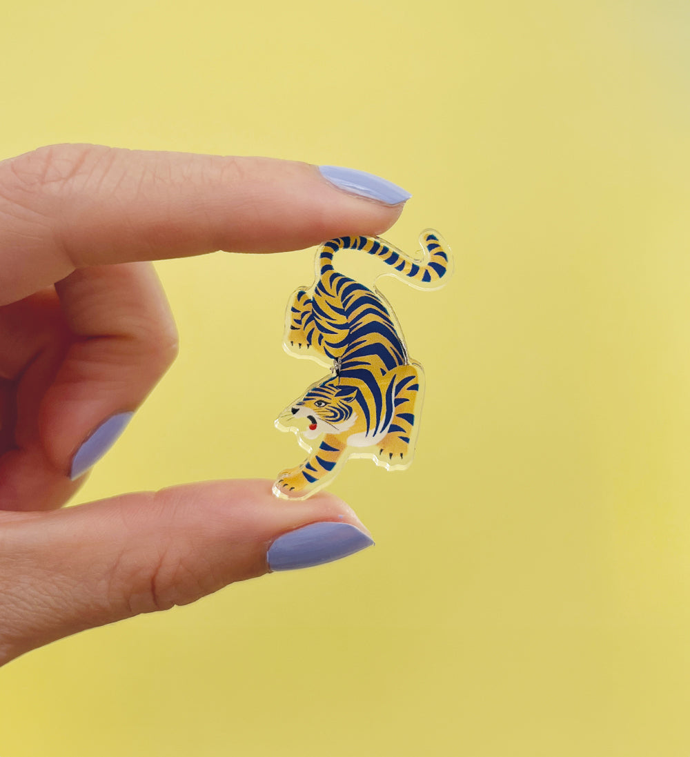Pins acrylique Tigre