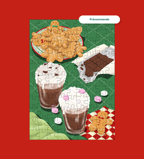 Mini puzzle 99 pièces - Goûter d'hiver