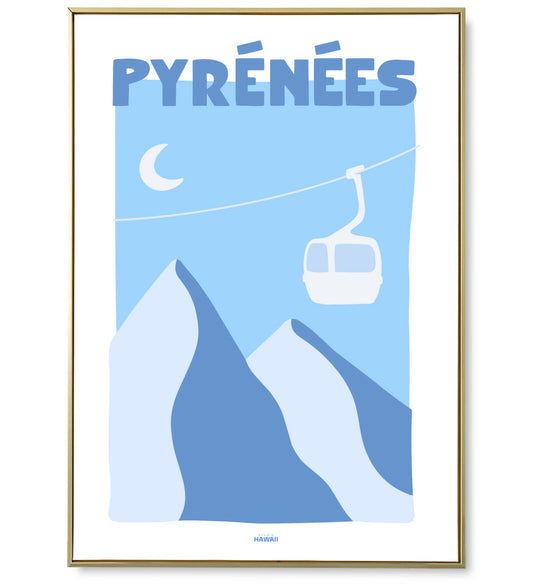 Affiche ville Pyrénées