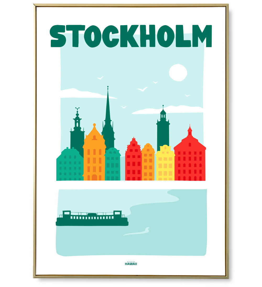 Affiche ville Stockholm