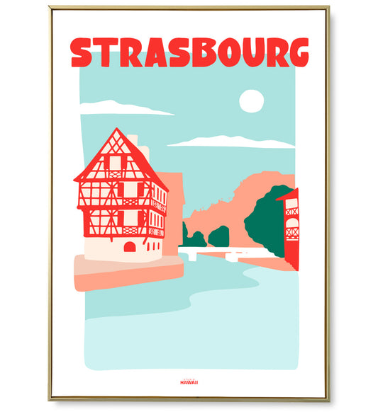 Affiche ville Strasbourg