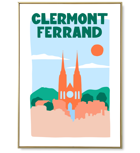 Affiche ville Clermont Ferrand